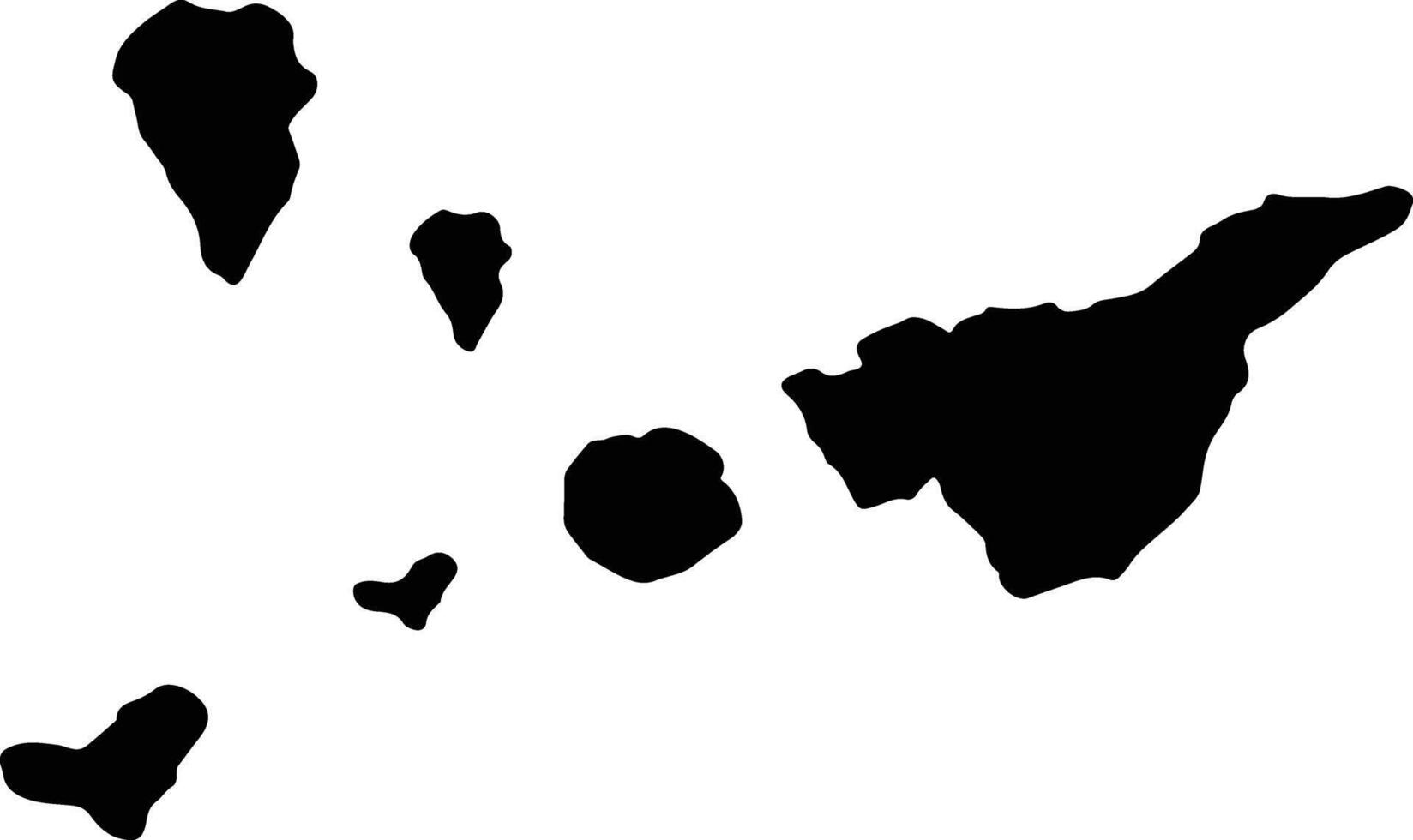 Santa Cruz de tenerife Spagna silhouette carta geografica vettore