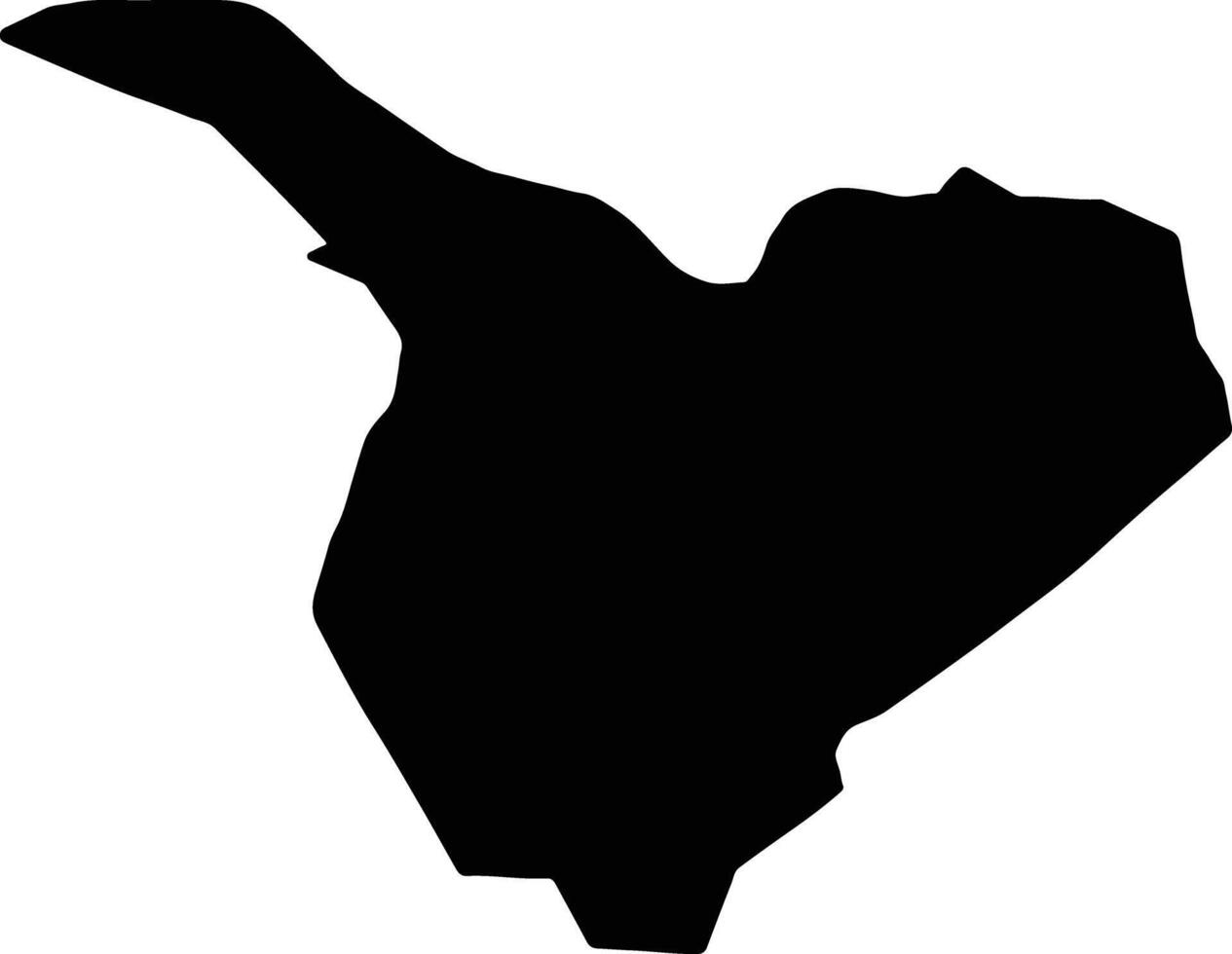 Samux azerbaijan silhouette carta geografica vettore