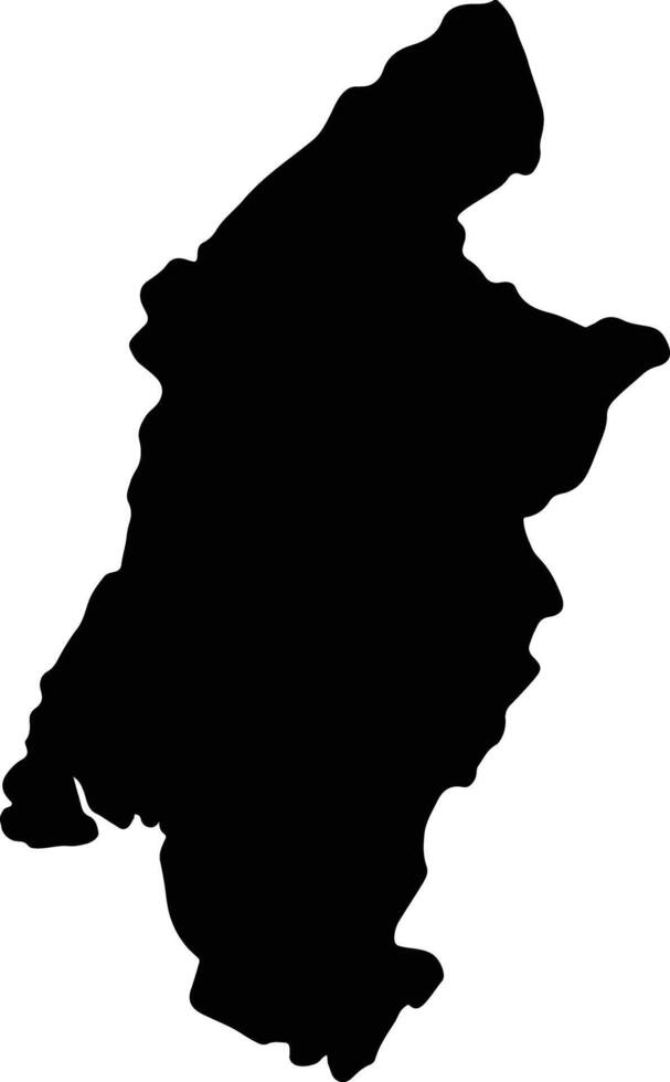 sud-ovest camerun silhouette carta geografica vettore