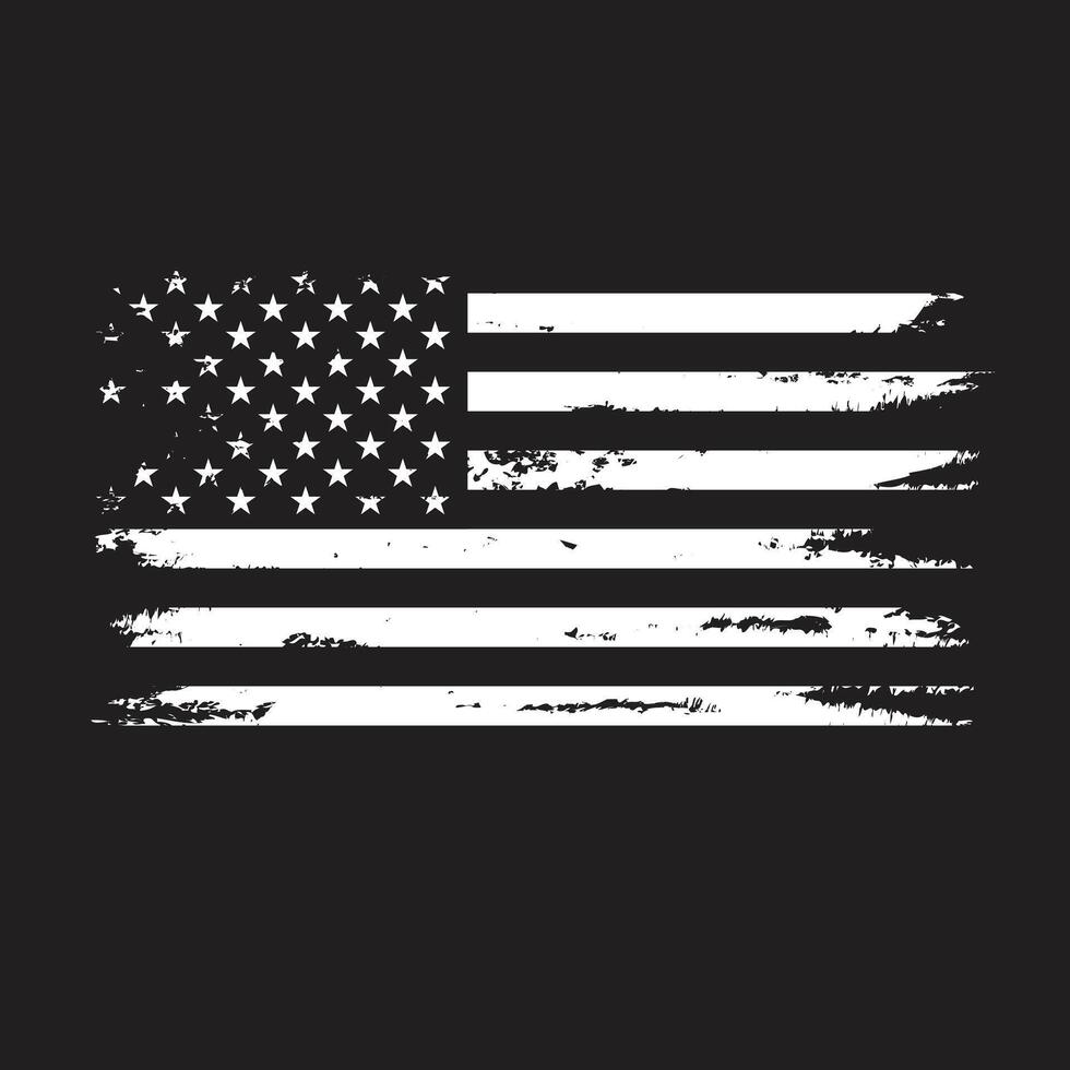 americano bandiera astratto arte con nero sfondo vettore arte