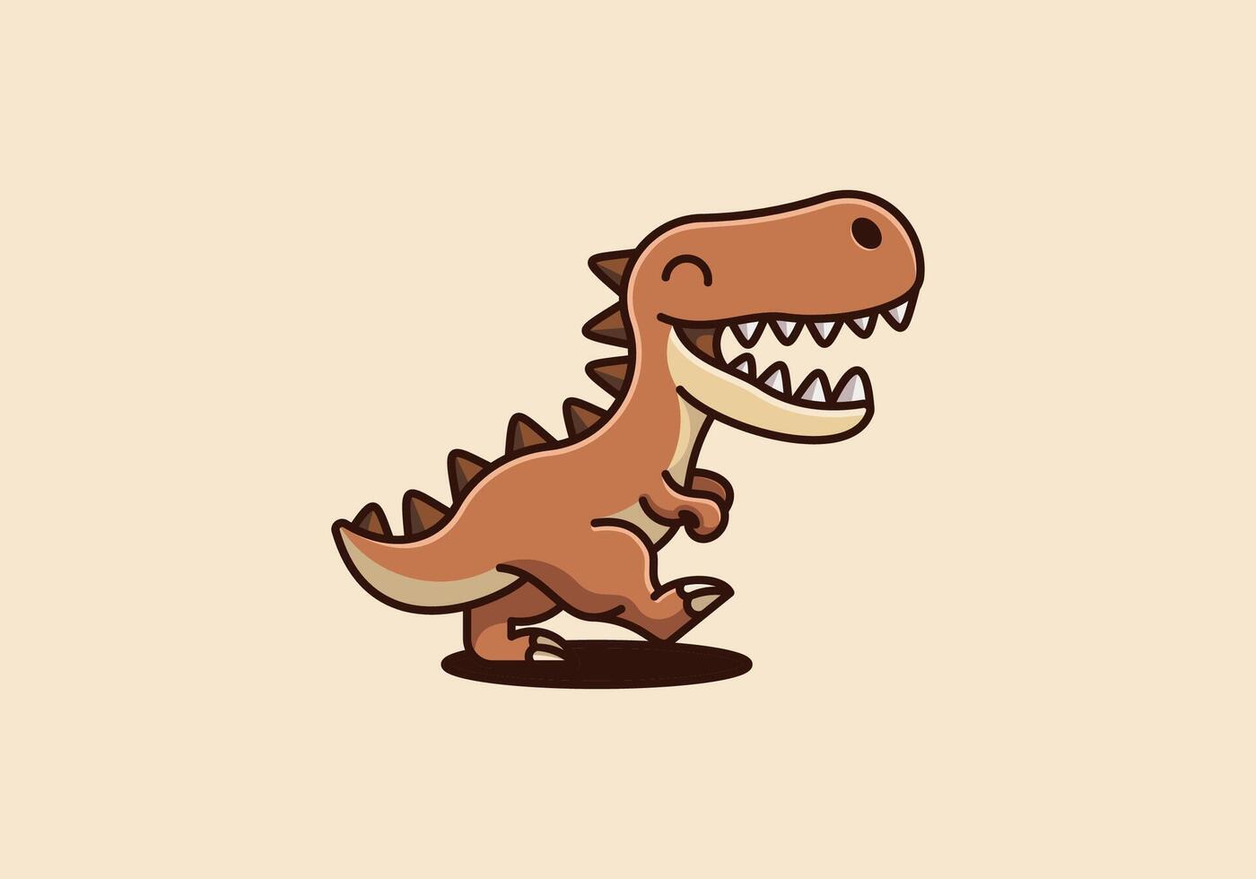 carino t-rex su il mossa vettore