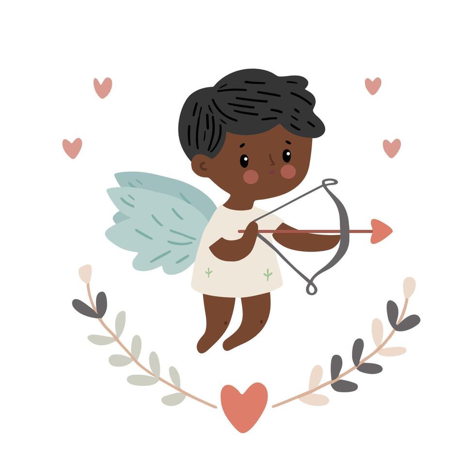 carino Cupido illustrazione per San Valentino giorno. Cupido clipart. amore simbolo vettore