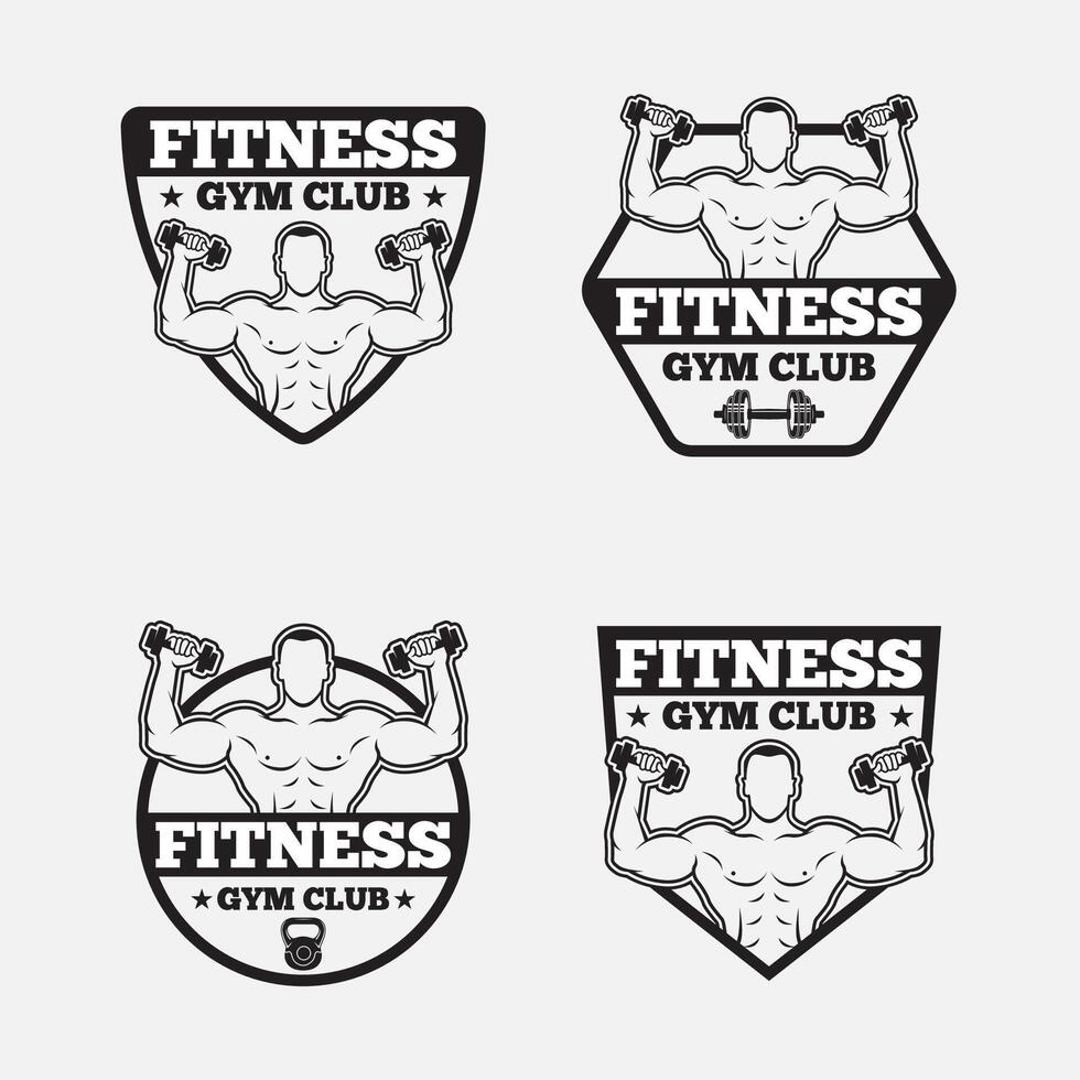 fitness Palestra logo distintivo vettore