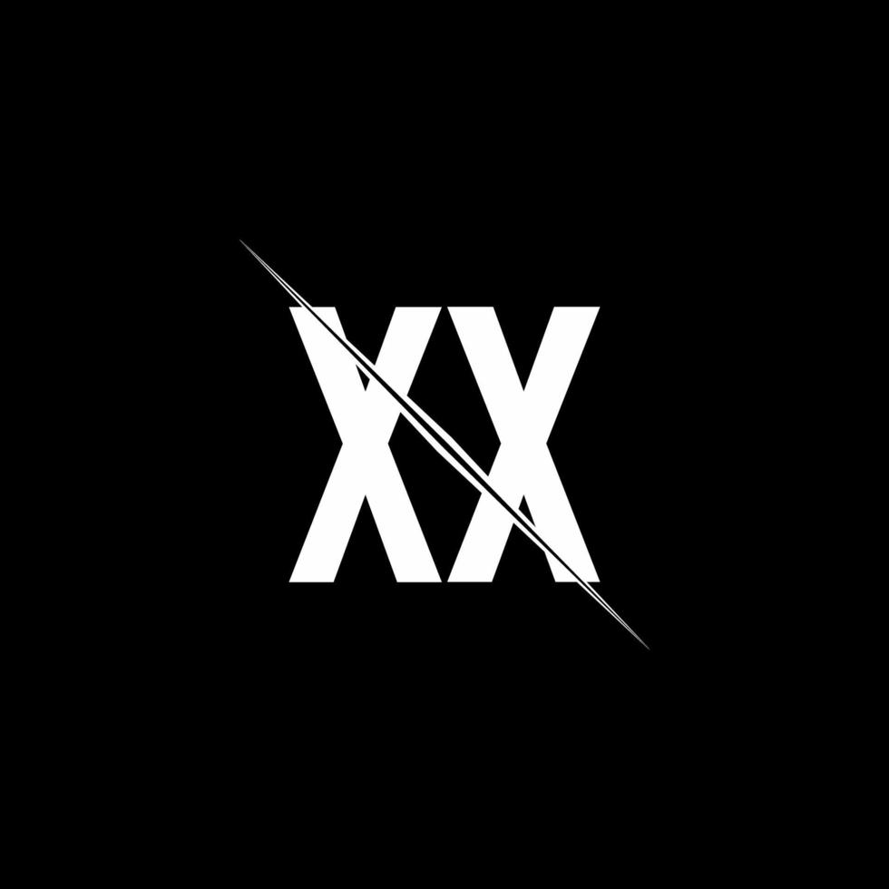 xx logo monogramma con modello di design in stile barra vettore