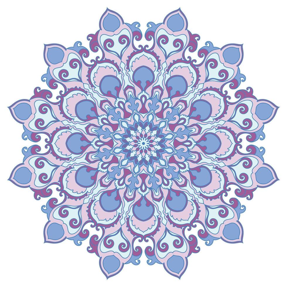 pastello colorato mandala leggero colorato cerchio per decorazione libro e carta copertine. vettore