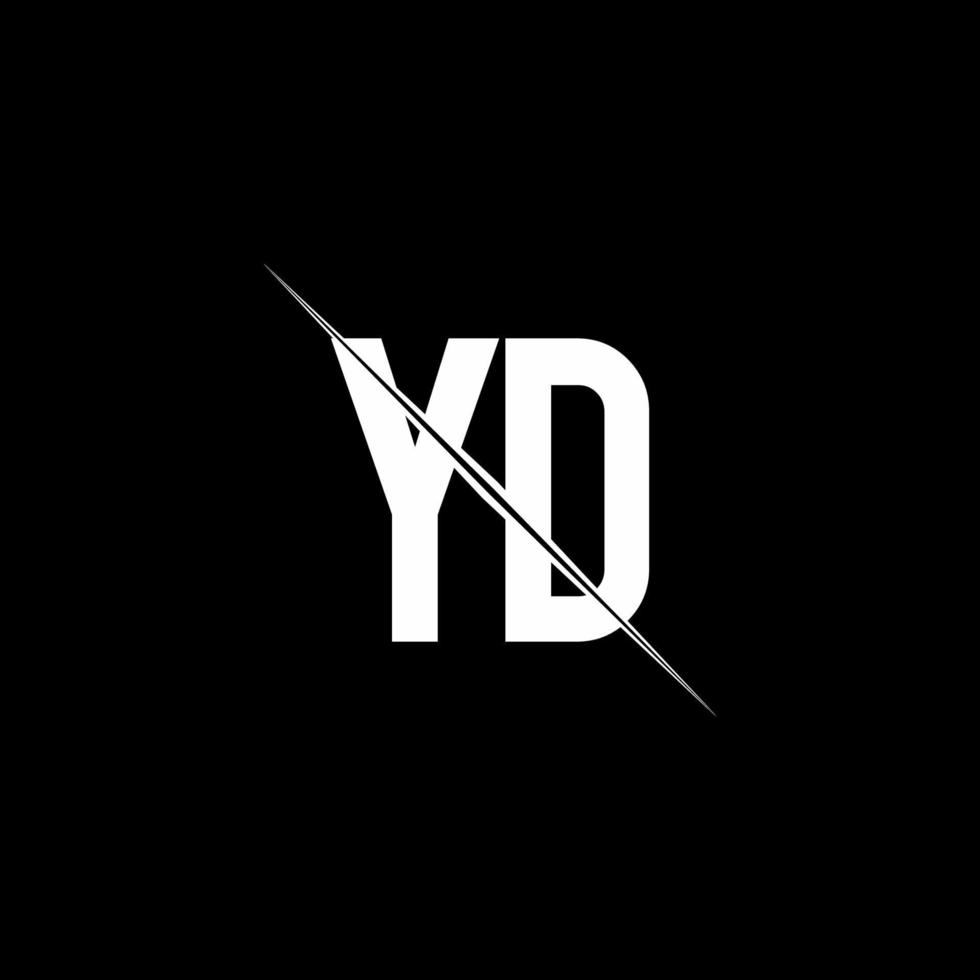 yd logo monogramma con modello di design in stile barra vettore
