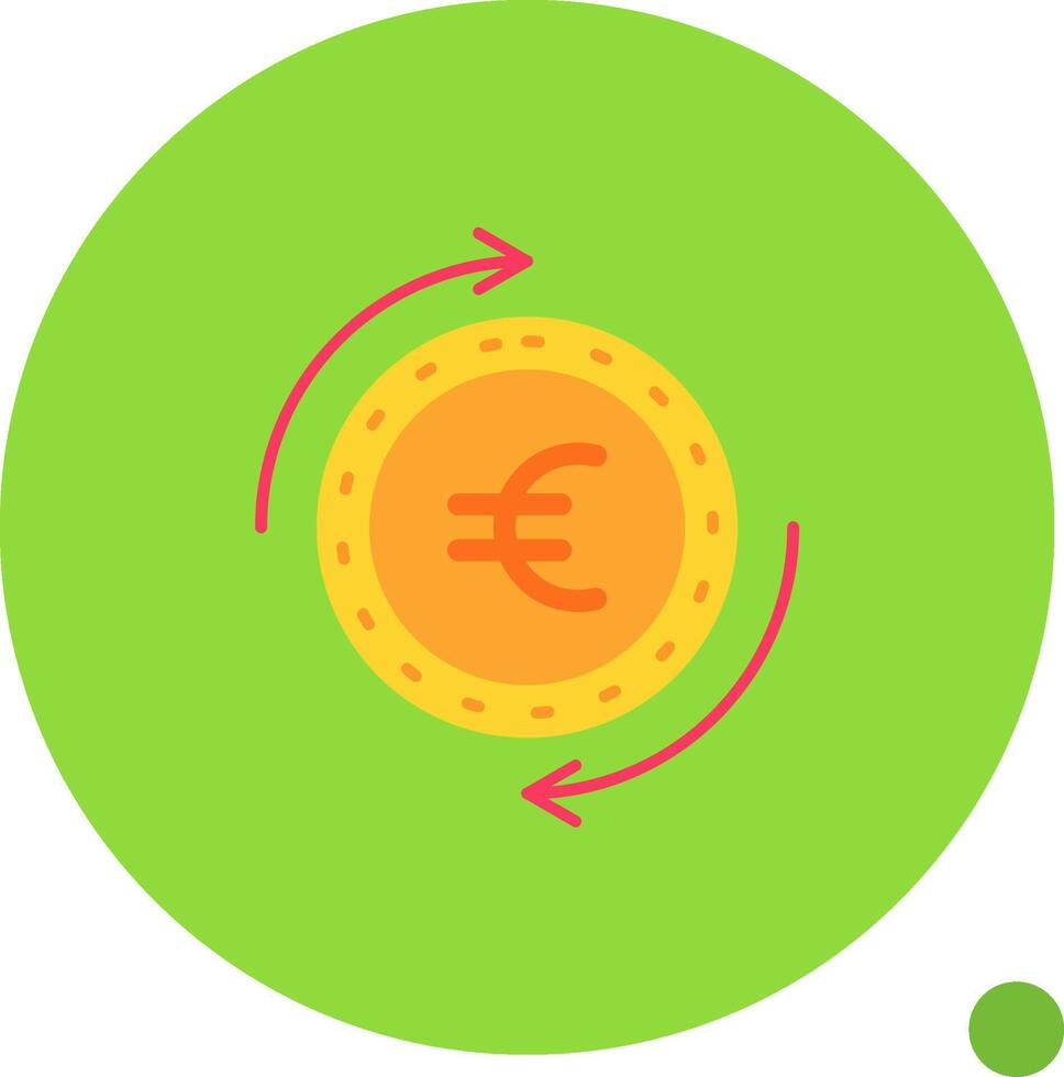 Euro lungo cerchio icona vettore