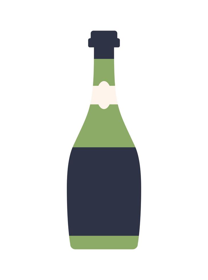 bottiglia di vino isolata vettore