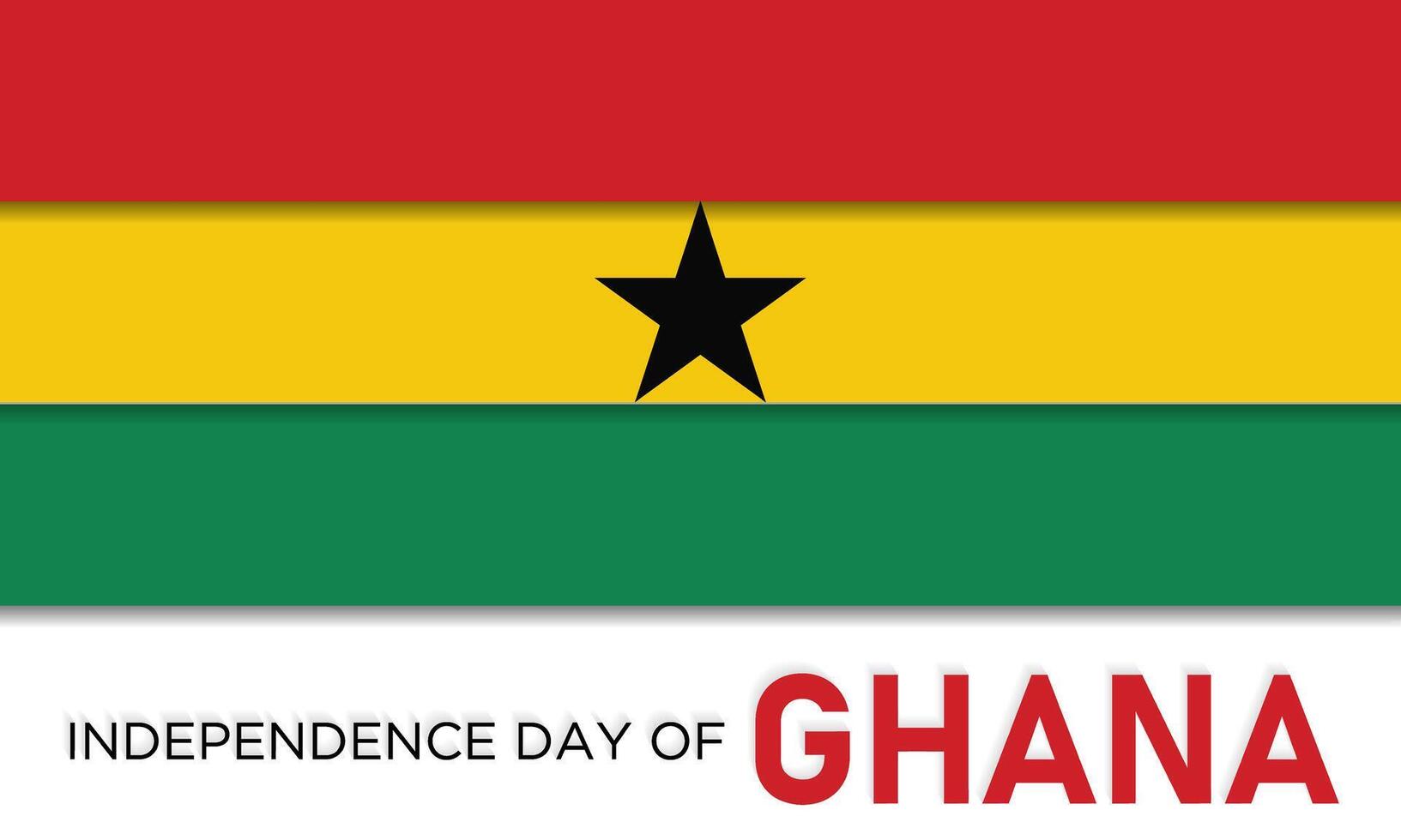 contento Ghana indipendenza giorno celebrazione ogni anno nel 6 ° marzo. vettore modello per striscione, saluto carta, manifesto con sfondo. agitando Ghana bandiere. vettore illustrazione.