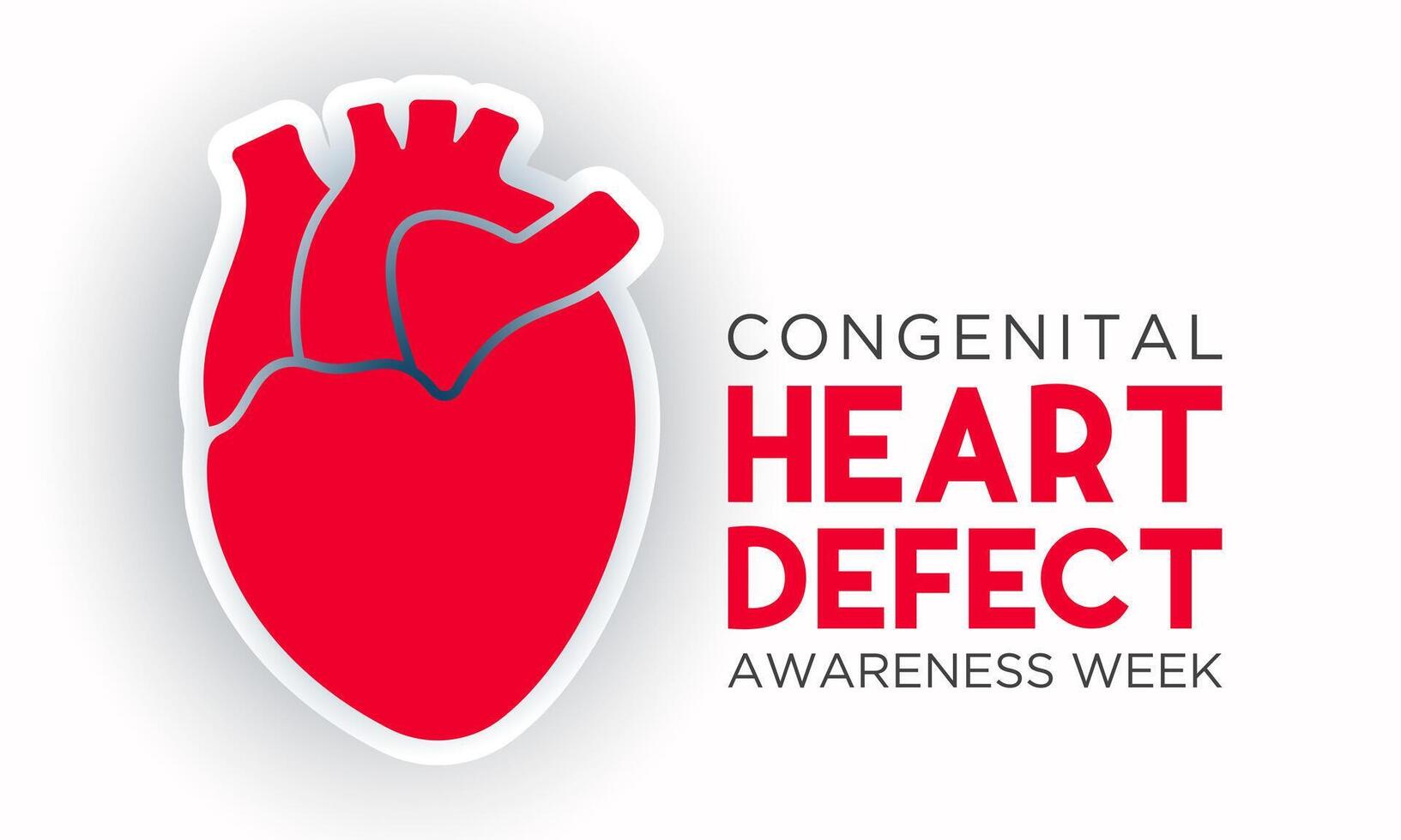 congenita cuore difetto consapevolezza settimana osservato ogni anno nel durante febbraio 7 per 14. Salute e medico consapevolezza vettore modello per striscione, manifesto e sfondo design. vettore illustrazione.