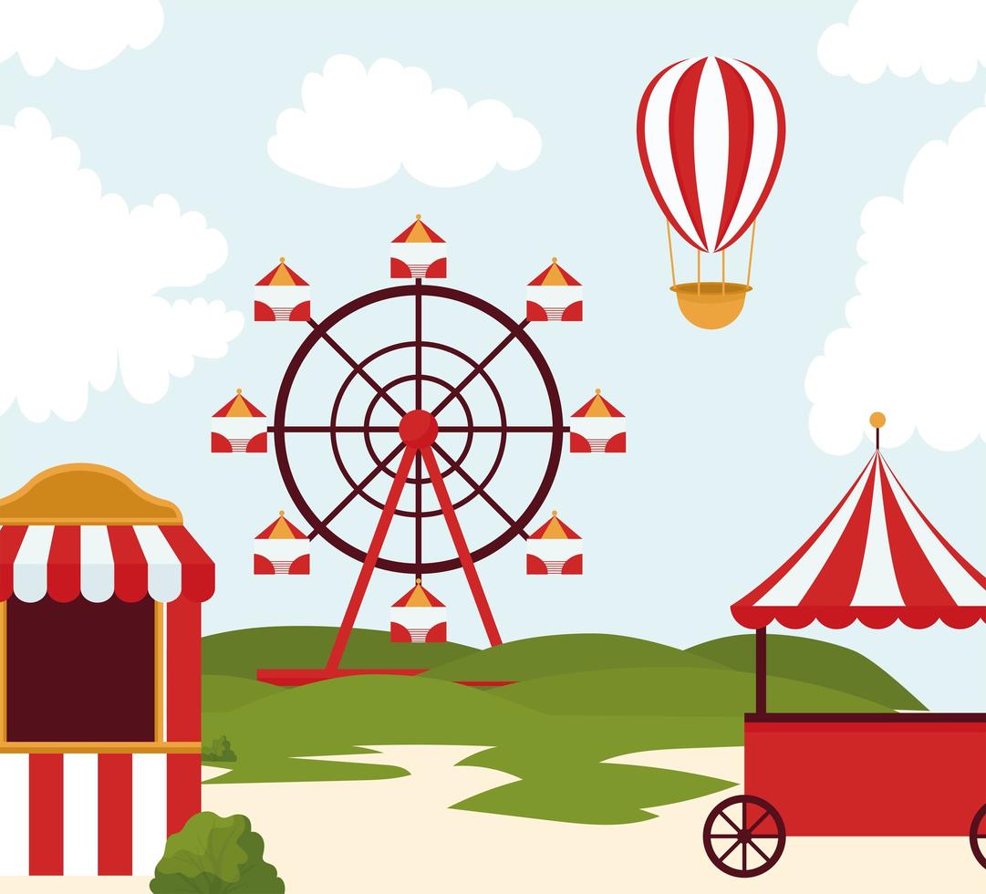 design per luna park vettore