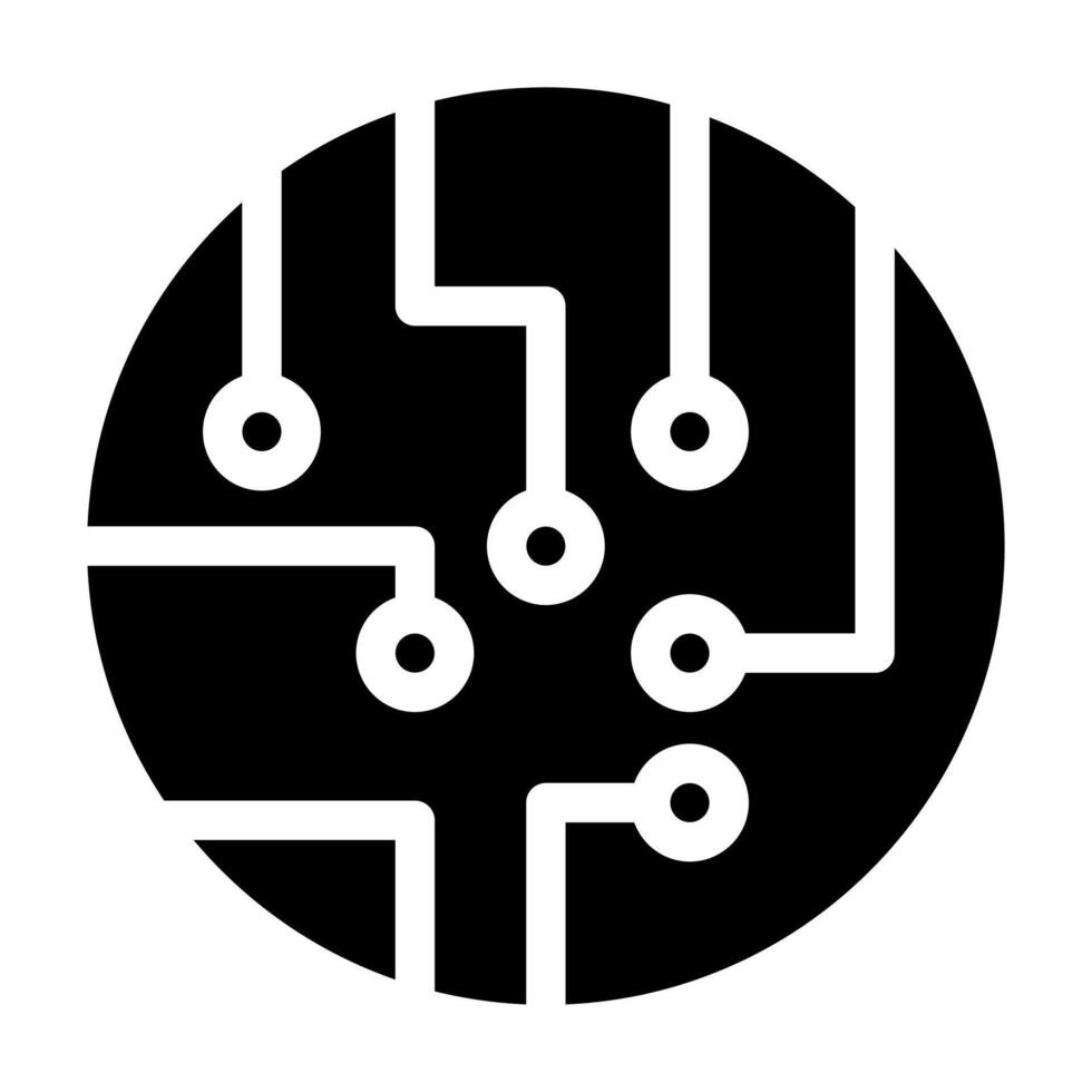 circuito stampato, icona del vettore tecnologico. per il design, il logo, l'app, l'interfaccia utente del tuo sito web. illustrazione vettoriale