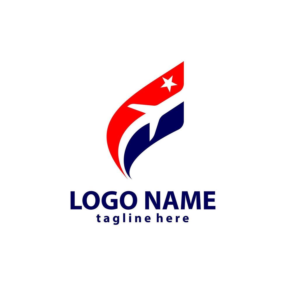 iniziale lettera f viaggio logo design vettore