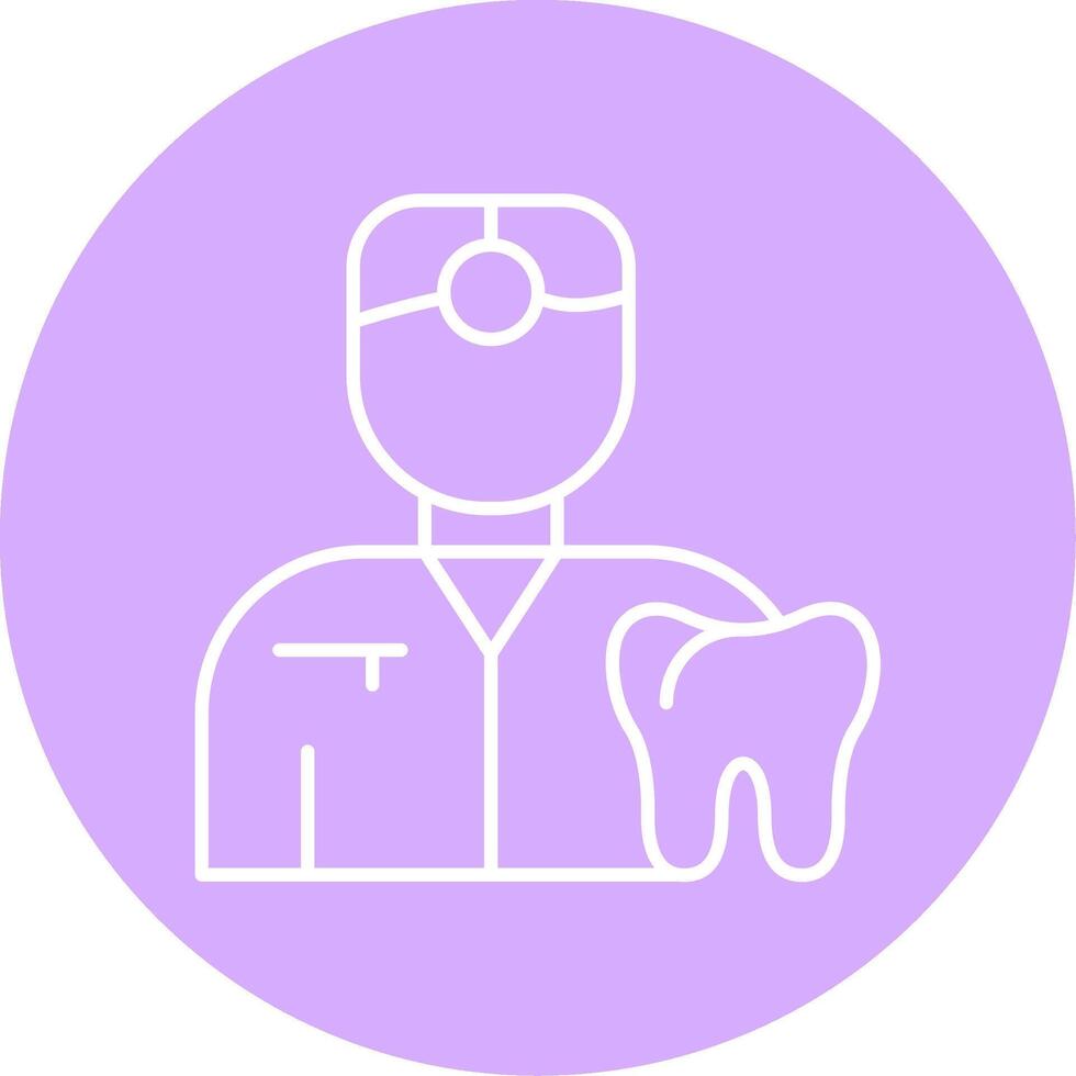 dentista linea multicerchio icona vettore