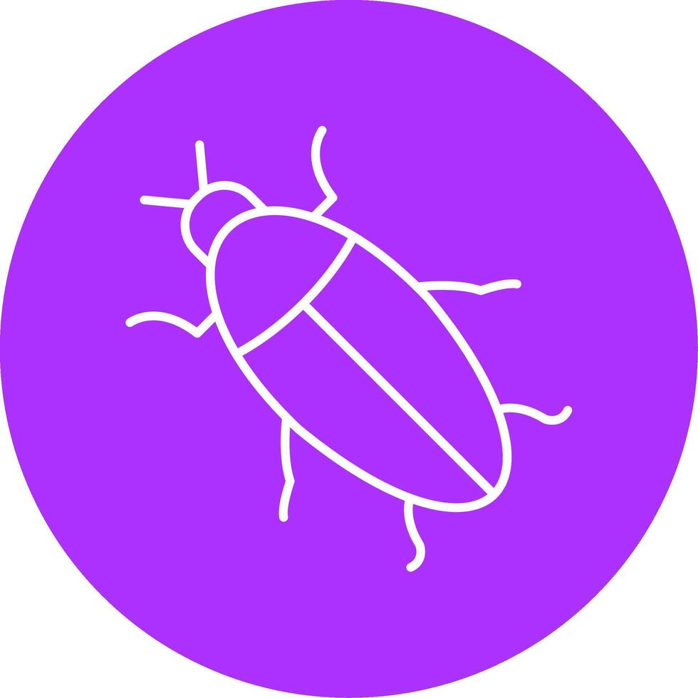 scarafaggio linea multicerchio icona vettore
