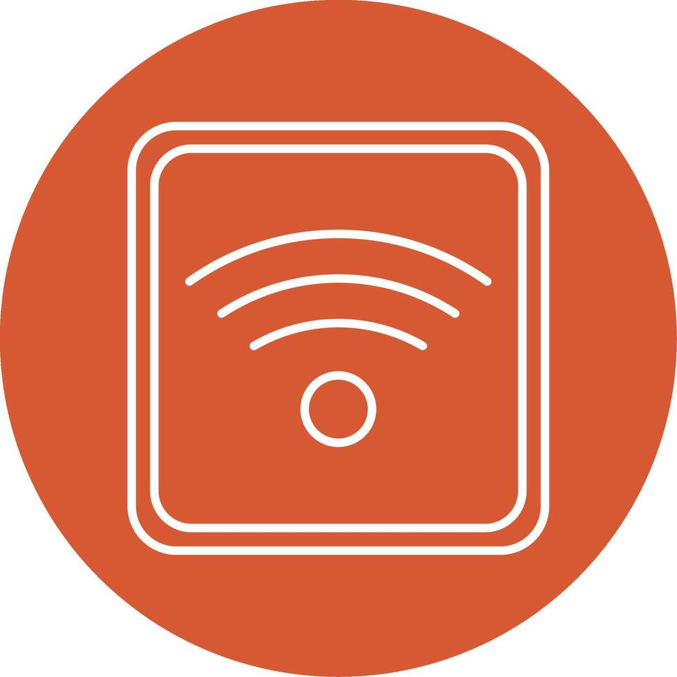 Wi-Fi linea multicerchio icona vettore