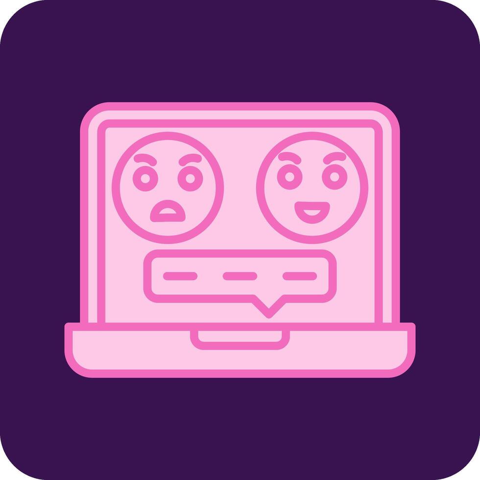 il computer portatile Chiacchierare vettore icona