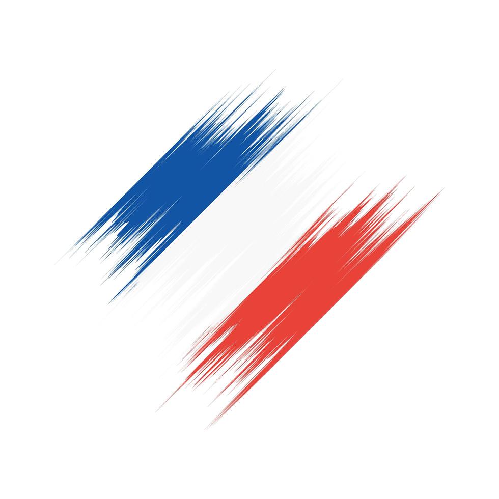bandiera della francia dipinta vettore