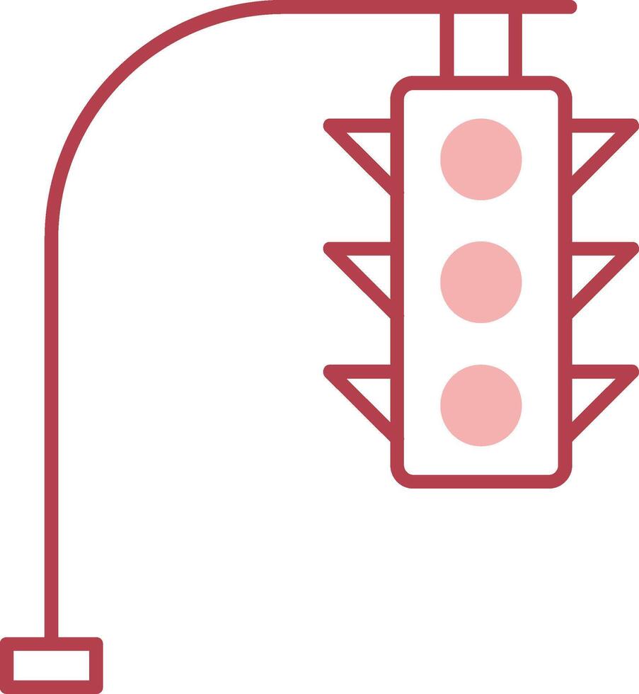 traffico luci solido Due colore icona vettore