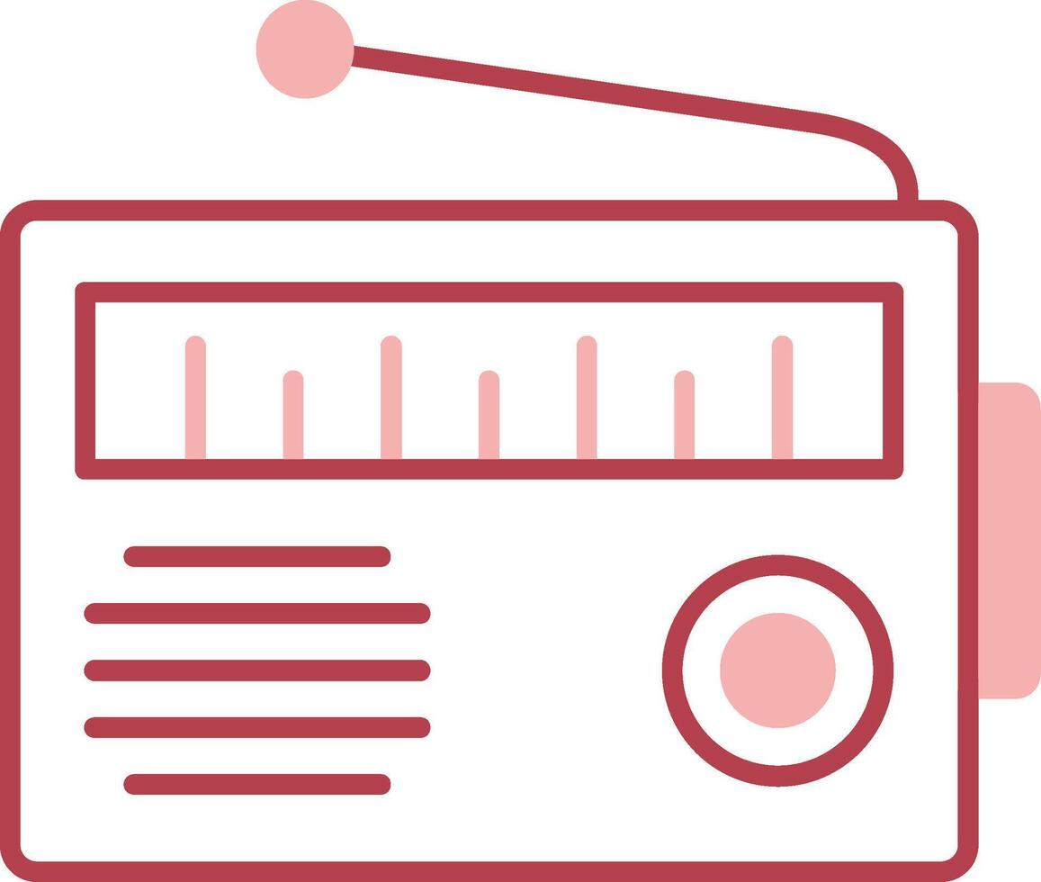 Radio solido Due colore icona vettore