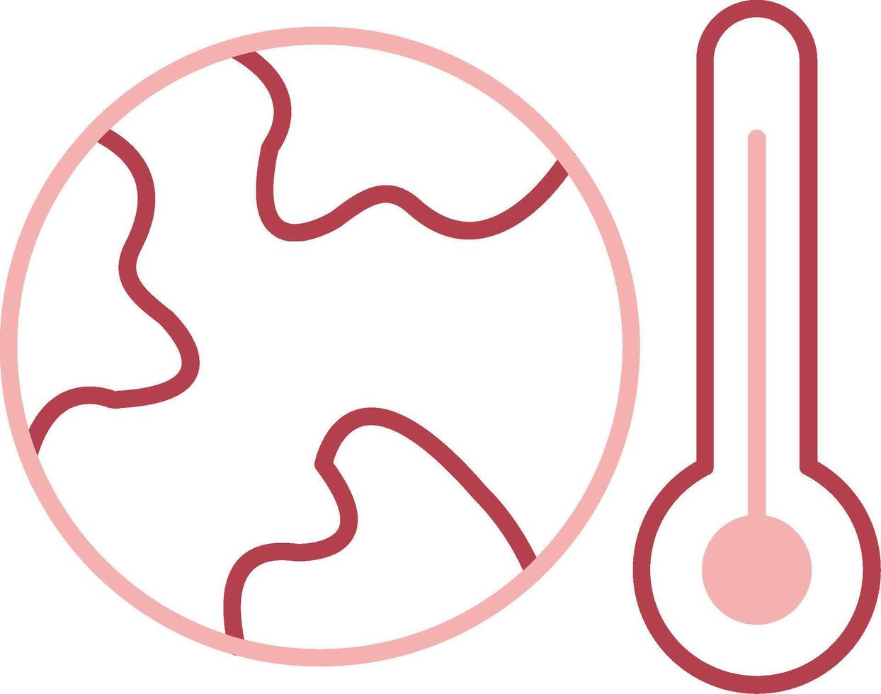 globale riscaldamento solido Due colore icona vettore