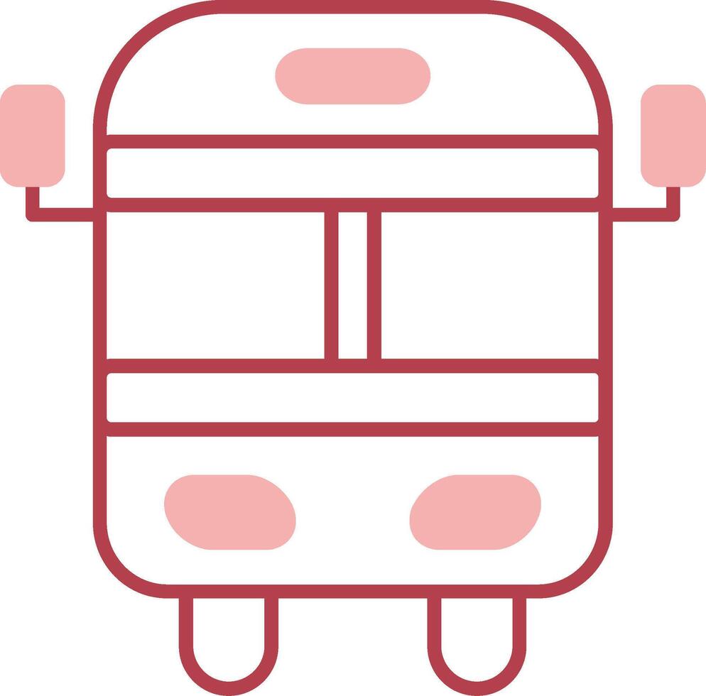 scuola autobus solido Due colore icona vettore
