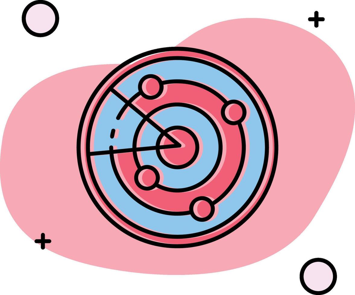 radar scivolato icona vettore