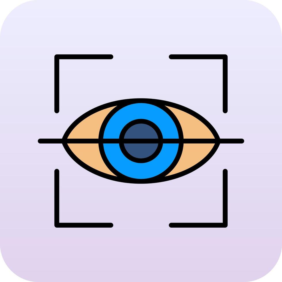 retinale scanner vettore icona