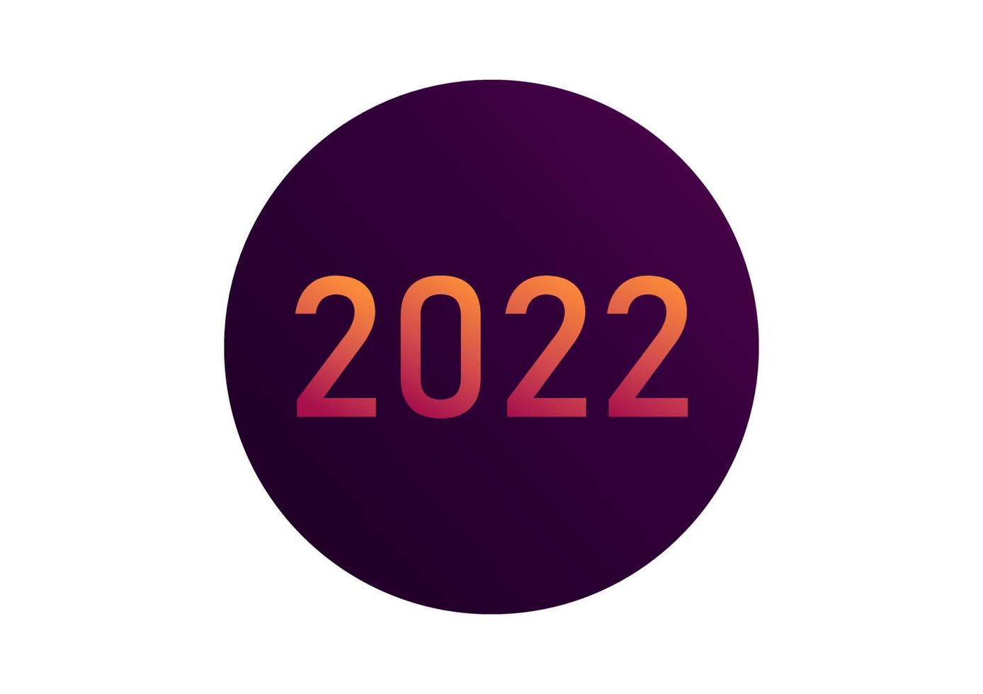 sfondo con il tema del nuovo anno 2022 con un design semplice vettore
