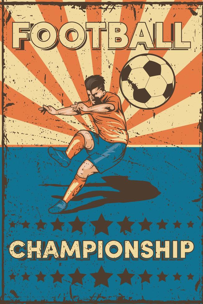 poster del campionato di calcio vettore