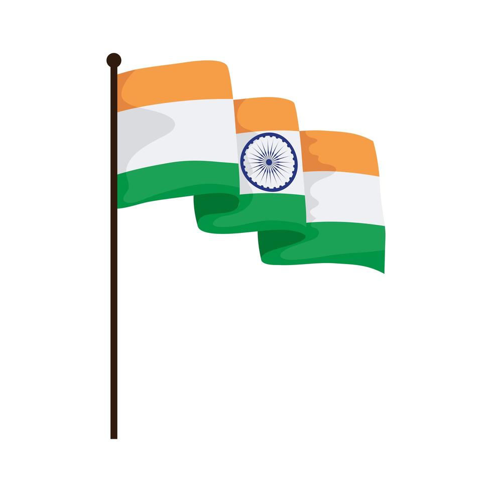 icona bandiera indiana vettore