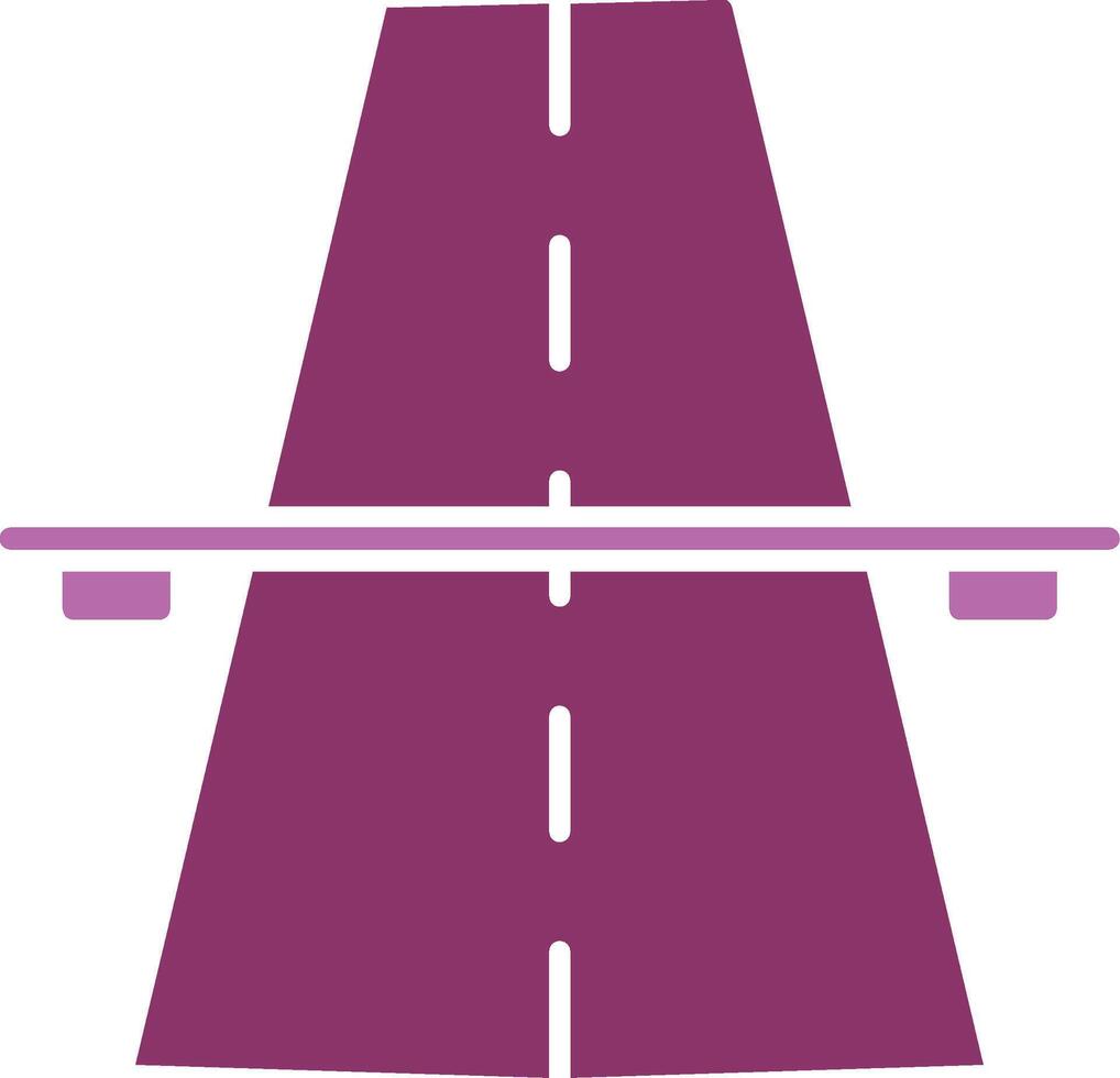 autostrada glifo Due colore icona vettore