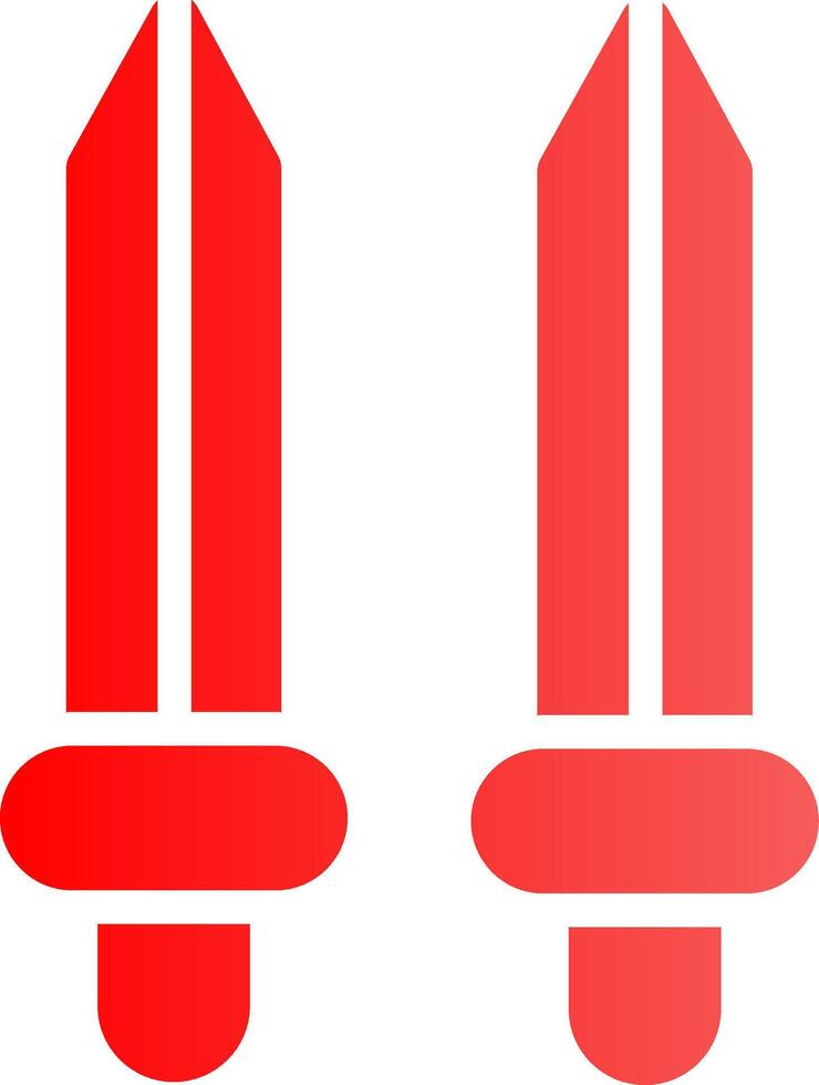 glifo rosso pendenza design vettore