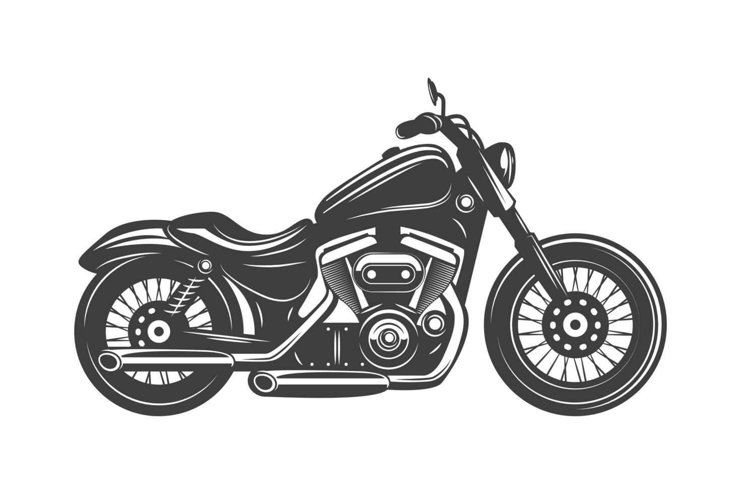 icona della motocicletta nera vettore