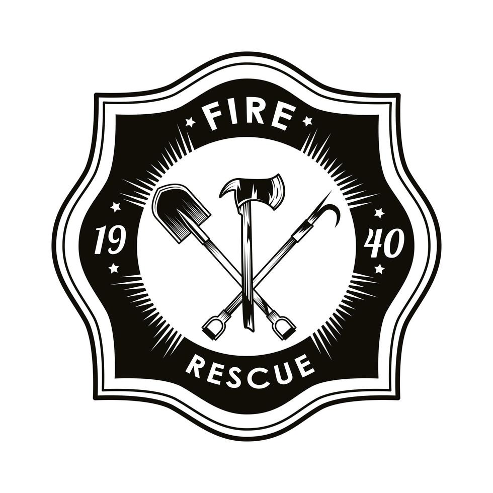 distintivo di fuoco e soccorso vettore