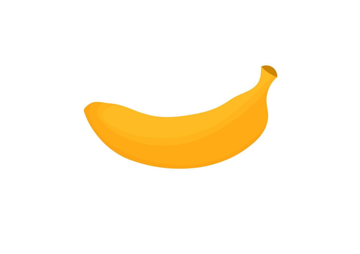 semplice design a banana con una combinazione di giallo scuro e giallo chiaro vettore