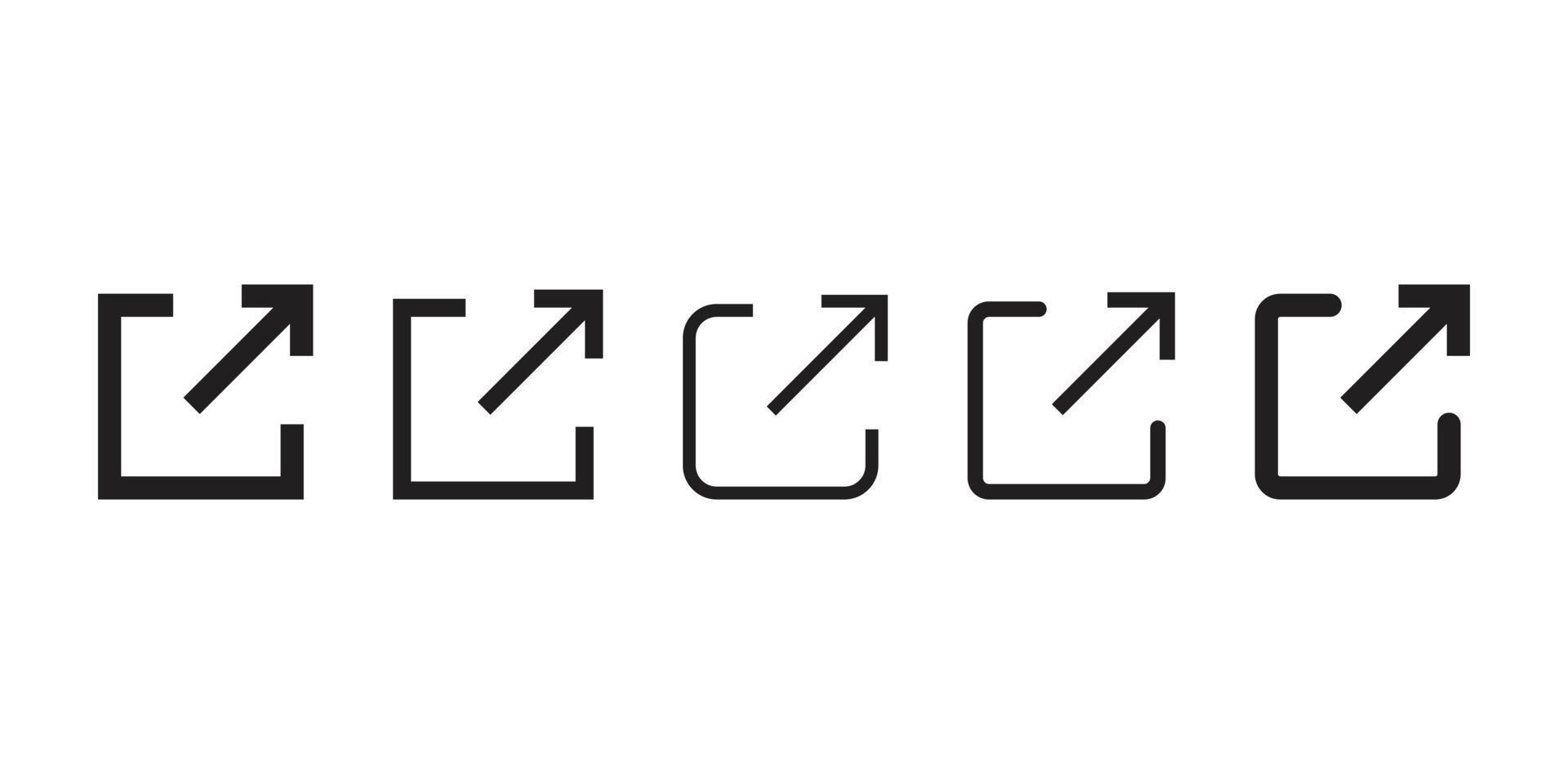 linea del vettore icona collegamento esterno su sfondo bianco immagine per web, presentazione, logo, icona simbolo