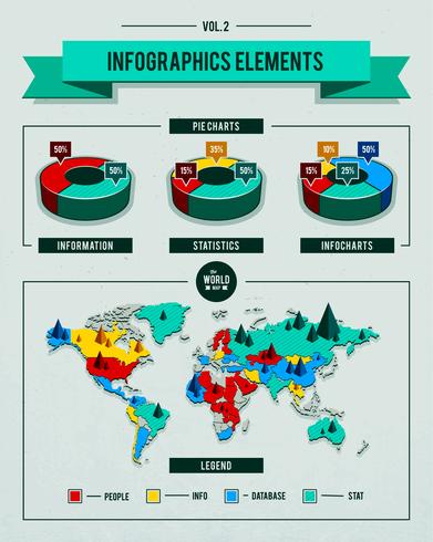 Vector set di elementi di infografica