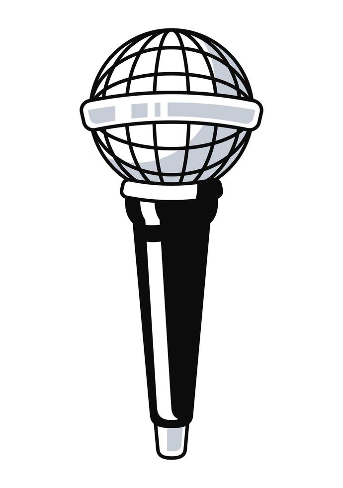 microfono a sfera per karaoke vettore