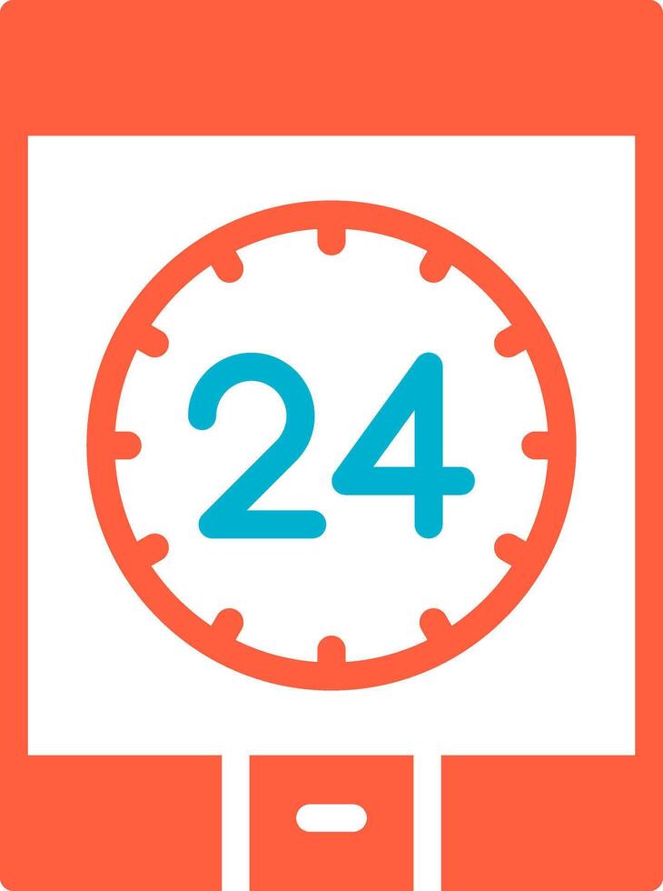 24 ora servizio creativo icona design vettore