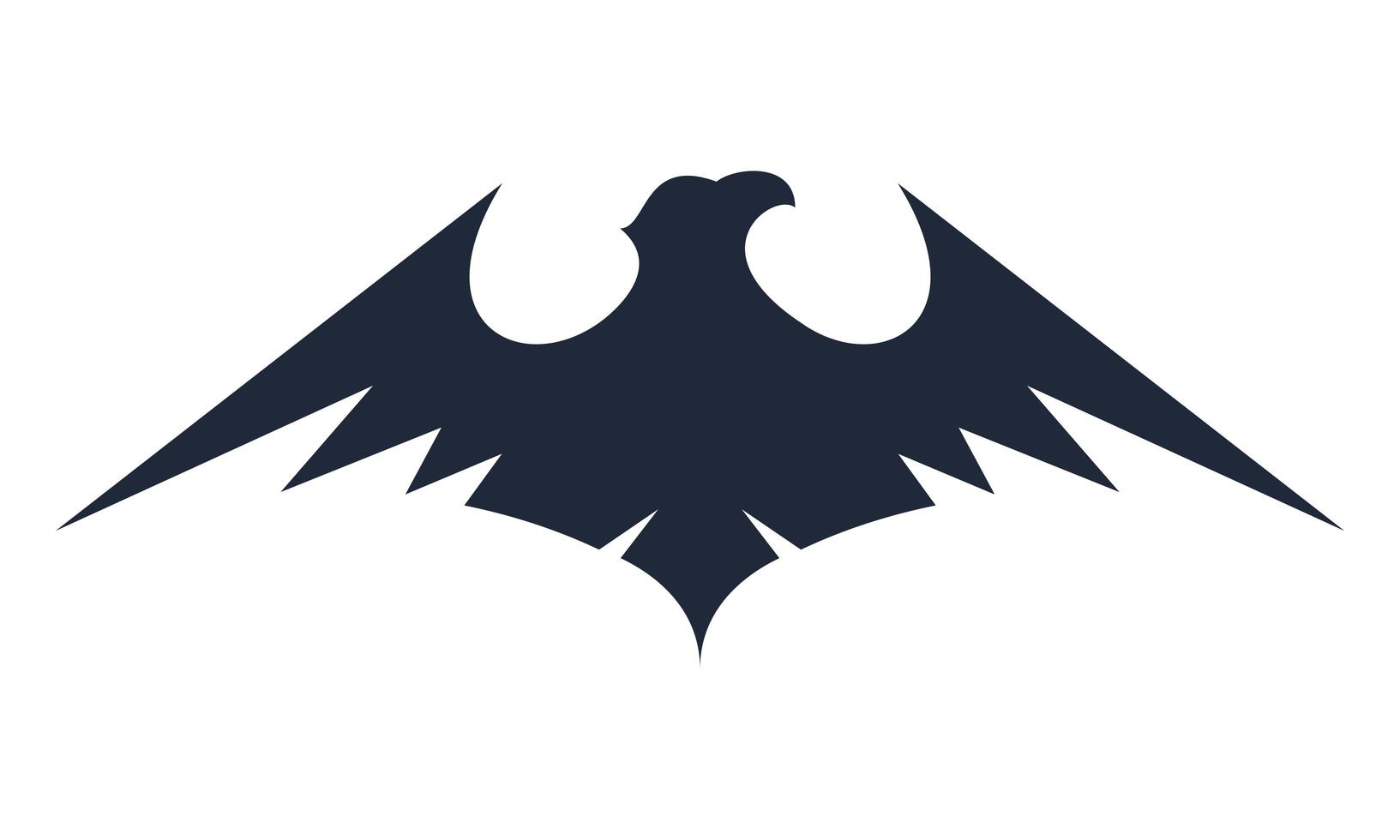 emblema della sagoma del falco vettore