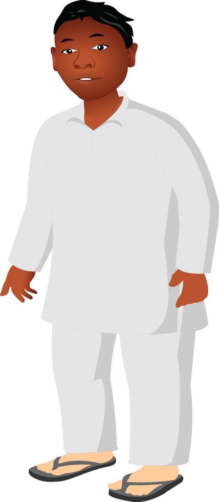 illustrazione vettoriale del personaggio completo del rig del ragazzo africano