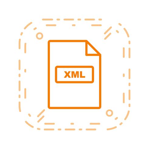 Icona di vettore XML