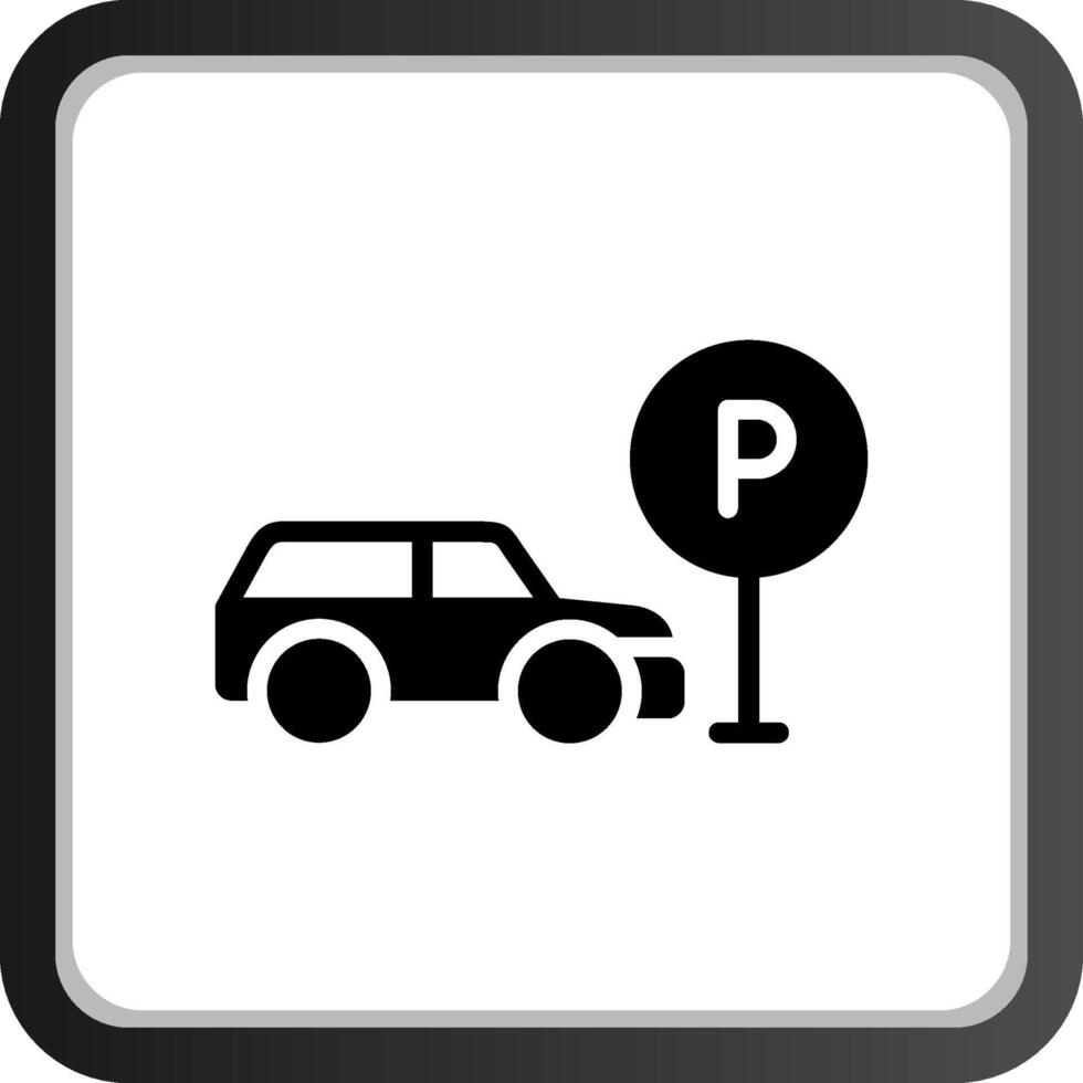 Taxi parcheggio creativo icona design vettore
