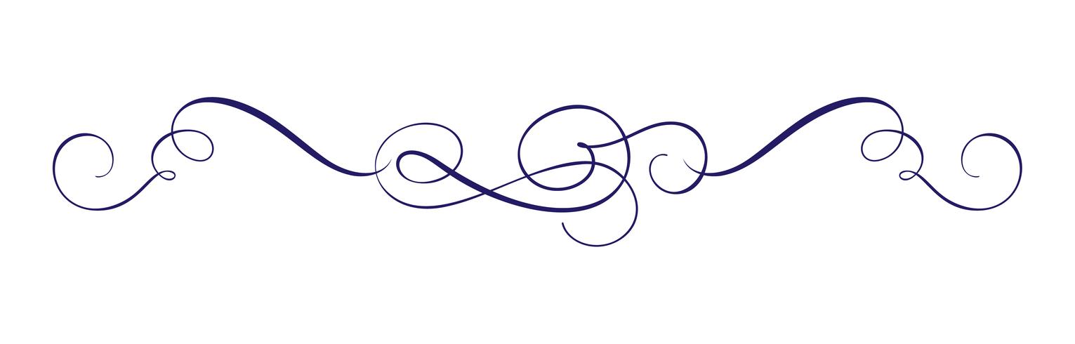 Elementi di disegno fiorito di primavera calligrafici disegnati a mano di vettore. Decorazioni in stile floreale leggero per web, matrimonio e stampa. Isolato su sfondo bianco Calligrafia e lettering illustrazione vettore