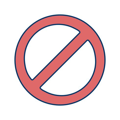 Icona di vettore proibito