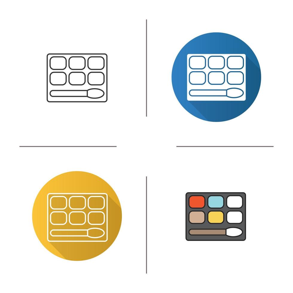 icona di ombretti. design piatto, stili lineari e di colore. illustrazioni vettoriali isolate