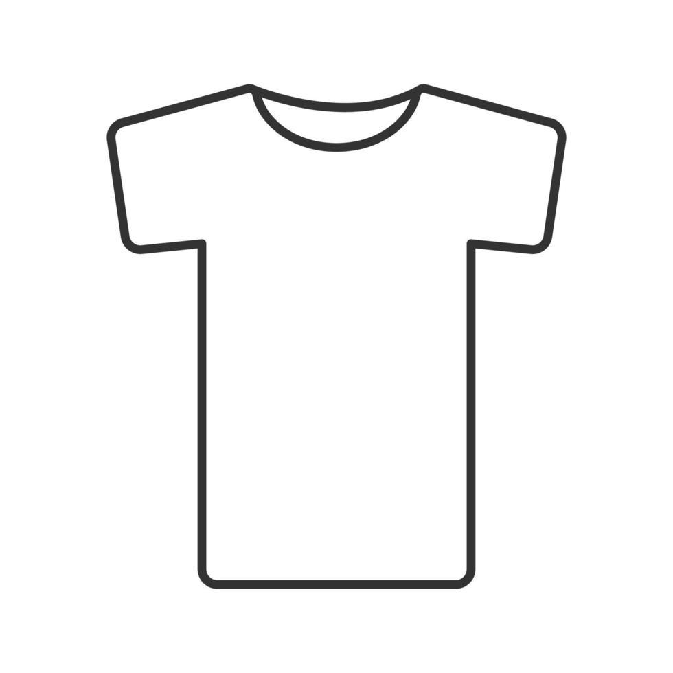 icona lineare di t-shirt. illustrazione di linea sottile. simbolo di contorno. disegno vettoriale isolato contorno