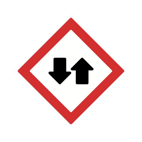 Icona di traffico bidirezionale di vettore