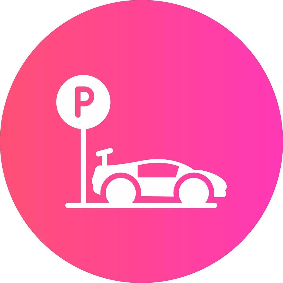 parcheggio la zona creativo icona design vettore